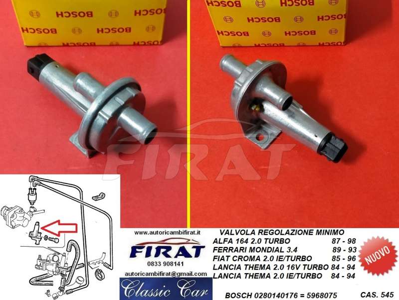 VALVOLA REGOLAZIONE MINIMO ALFA-FIAT-LANCIA (0280140176)